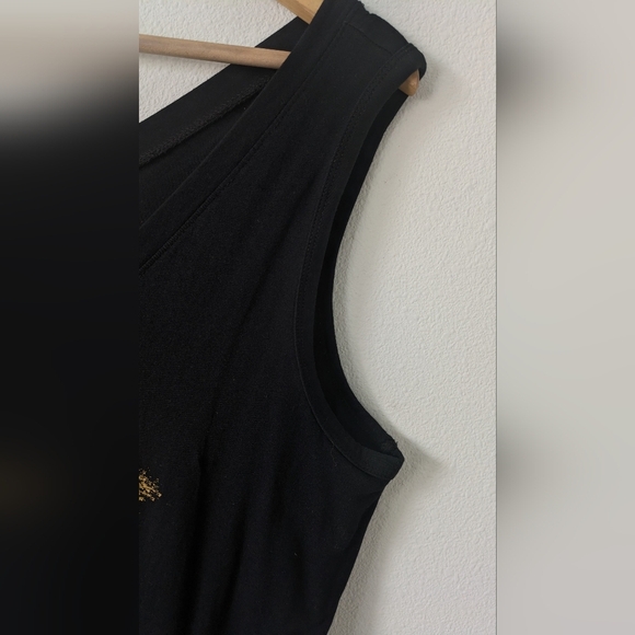 Calvin Klein Women's Logo Jumpsuit Romper Drawstring, size L, black/gold - Picture 8 of 9